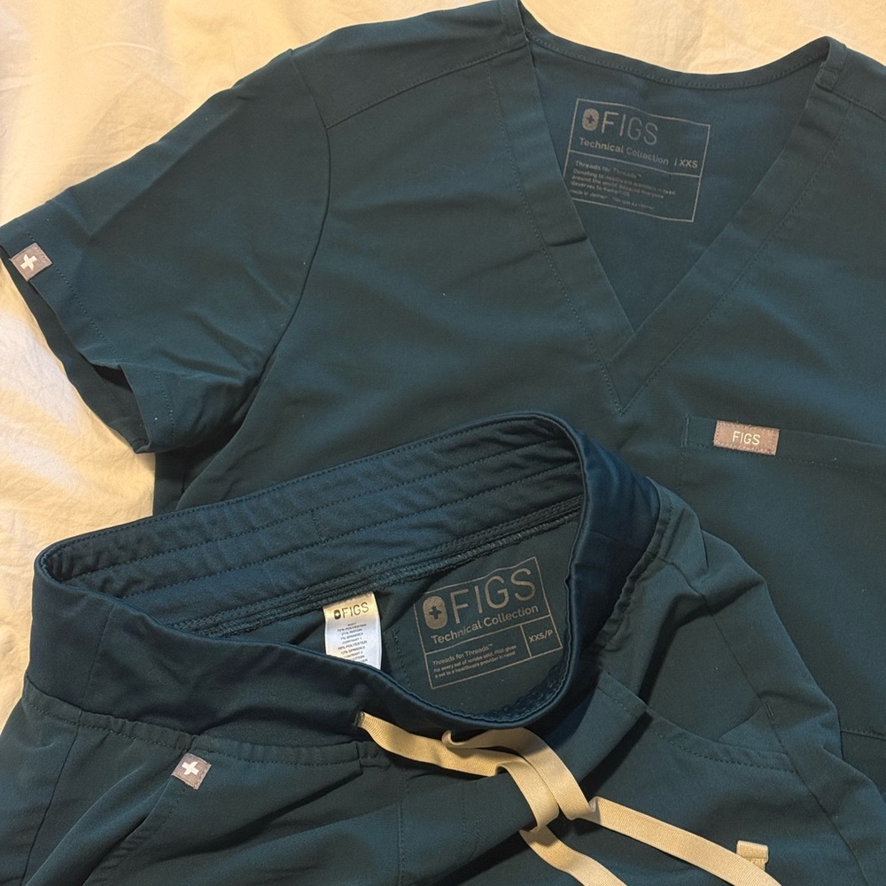 Figs Caribbean Blue Scrubs Set - Picture 3 of 3